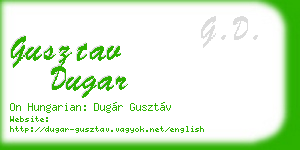 gusztav dugar business card